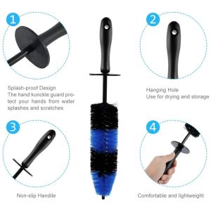 9Pcs Car Wheel Cleaning Brush Set 700g Detailing Cleaning