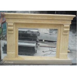 Light Yellow Natural Marble Tile Gold Beige 10mm / 12mm Thickness