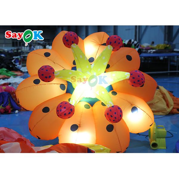 190T Oxford Cloth Inflatable Led Flower Plants For Wedding Decoration Lighting