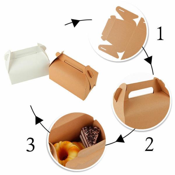 Cardboard CMYK Custom Food Packaging Boxes Birthday Wedding Cake