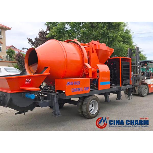 Large Flow Diesel Concrete Mixer Pump 40m3 Per Hour Good Wear Resistance