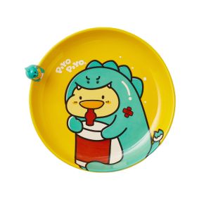 Cartoon Cute Ceramic Duckling Plate Companion Gift Eating Plate Children