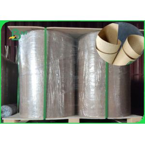 50 60 70 80gr Brown Kraft Paper Roll Bursting Resistance For Book Cover