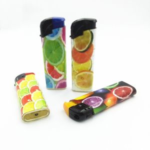 Quality Children Resistance Refillable Electronic Lighter with Sticker Customization Options for sale