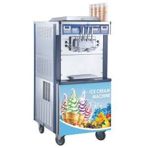 Floor Soft Ice Cream Commercial Refrigerator Freezer With 2 Flavor