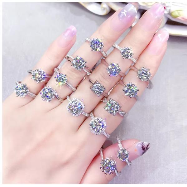 GRA Certificate 1ct Round Cut 6.5mm VVS1 Loose Moissanite Diamond in White Pink Yellow Champagne Blue Green for Jewelry