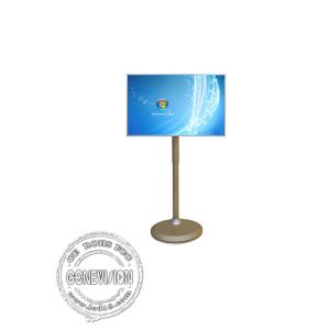 Quality Rotatable Floorstanding Totem 32&quot; Full HD Touch Screen Kiosk with Height Adjustable Stand Interactive Screen for sale