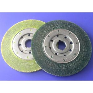 Narrow Face Polyflex 8 Inch Encapsulated Wire Wheel Brushes for Heavy Deburring