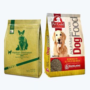 Moisture Barrier Custom Design Zipper Top Pet Food Bag