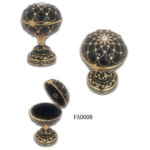 Faberge Egg Trinket Box Pewter Faberge Egg Trinket Box