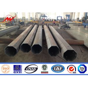 8M 1200Dan Electricity Utility Steel Poles Distribution Line Poles For 11KV