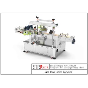 Two Sides Jar Labeling Machine Self Adhesive Sticker