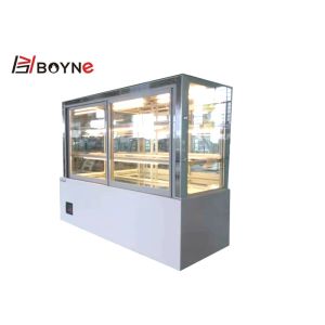R134A Cake Display Showcase Three Layer Front Sliding Door Fan Cooling