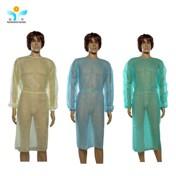 Long Sleeve Polyethylene Isolation Gowns with Elastic Cuffs 120*140cm