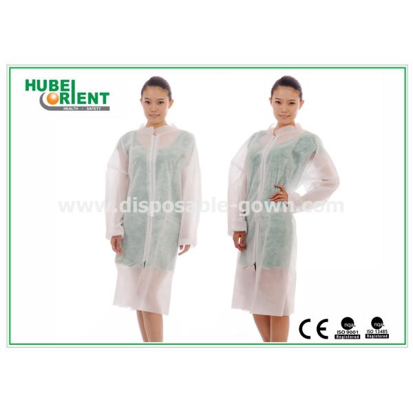ISO13485 Comfortable 50G/M2 PP SMS Disposable Lab Coats