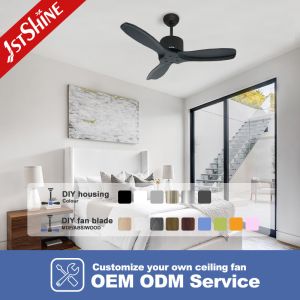 Natural Wind Energy Saving Electric Ceiling Fan with 3 Rotary Vane and Remote