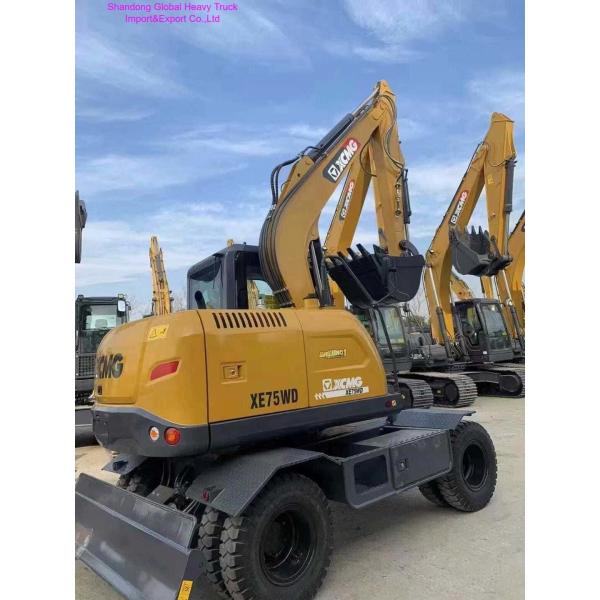 High Efficiency 7 Ton Wheel Excavator with 0.23m³ Capacity and 48 kW Engine for Earth Moving