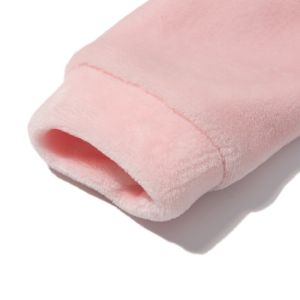 Children's Sleepwear Sets with Warm Coral Fleece Fabric and Cute Rabbit 3D Hat