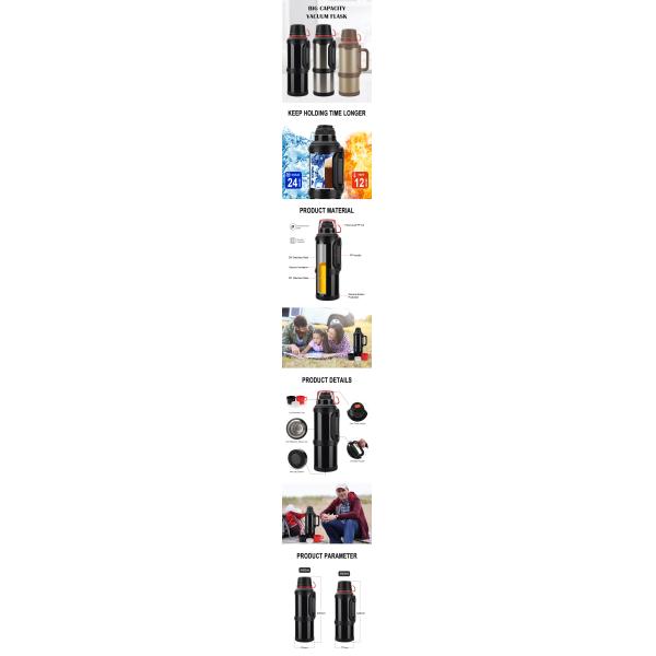 4 Liter Vacuum Travel Pot Stainless Steel Water Bottle Insulated Chilly Bottle 3600/4000ml