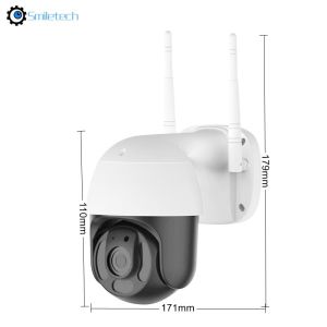 2.5 inch outdoor 5MP IR WIFI PTZ two way audio AI motion detection 5X zoom