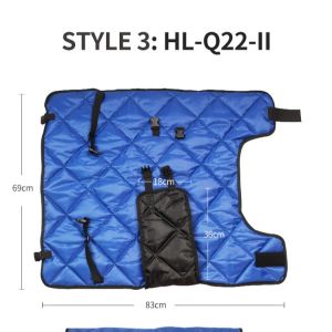 Blue Calf Coat with Snap Fixing Closure for Winter Warmth