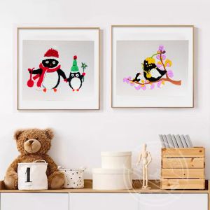 Quality Penguin Decoration Painting Punch Needle DIY Crochet Kit For Beginners Seven Craft for sale