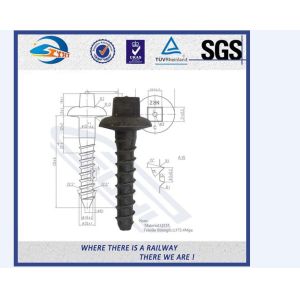 Customized Standard 35# Double-Head Railway Sleeper Screws Rail Fasteners
