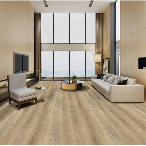 Grain Stone Rigid SPC Vinyl Floor Anti Slip Bright Brown Grey Jump Color Oak GKBM Greenpy GL-W7231-1