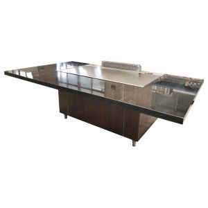 Professional Japanese Style Rectangle Teppanyaki Grill Table