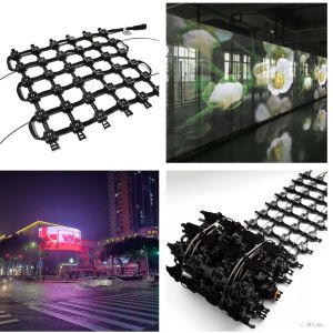 IP66 Waterproof Outdoor P50mm LED Mesh Display Foldable Flexible LED Mesh