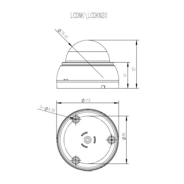 5MP White Residential Cctv Dome Cameras External 1/2.9" SONY CMOS Sensor