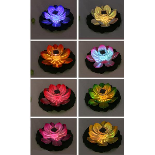 Solar energy lotus lamp colorful gradual outdoor pool pond artificial lake decorative lotus landscape lamp