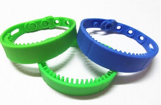 Hospital Access Control RFID UHF Silicone Wristband Radio Frequency Identificati