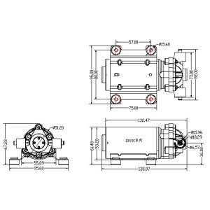 AQUAPURO DC Miniature Diaphragm Booster Pump 50-75GPD