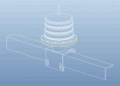 5km 32.5cd Red Solar Powered Low Intensity Obstruction Light