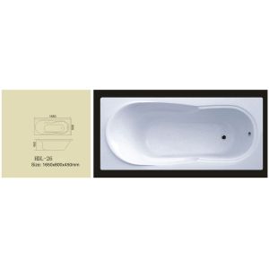 Acrylic bathtub, simple bathtub, common bathtub,sanitary ware, bathroom bath tub HDL-26