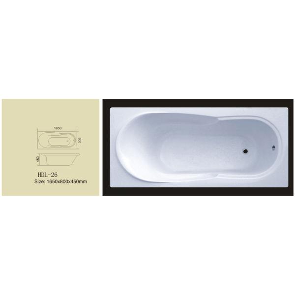 Buy Acrylic bathtub, simple bathtub, common bathtub,sanitary ware, bathroom bath tub HDL-26 at wholesale prices