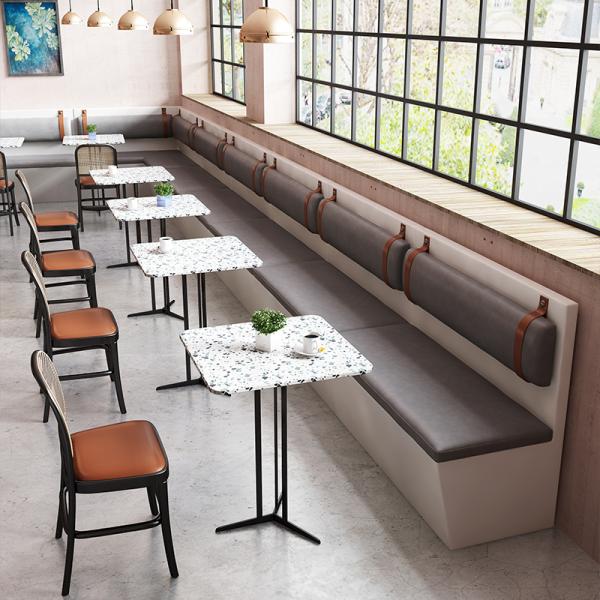 single side coffee shop booth sofa booth two seating sofa for restaurant