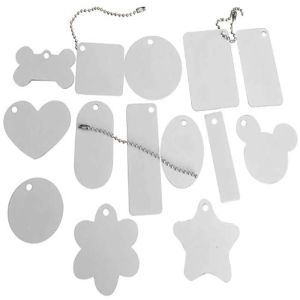 Double Sided Sublimation Aluminum Blanks Sheet For Pet Keys And Bag Pendant
