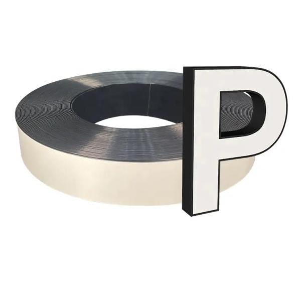 Buy Advertising LED Channel Letter Coil White Black Trim Cap Letter at wholesale prices