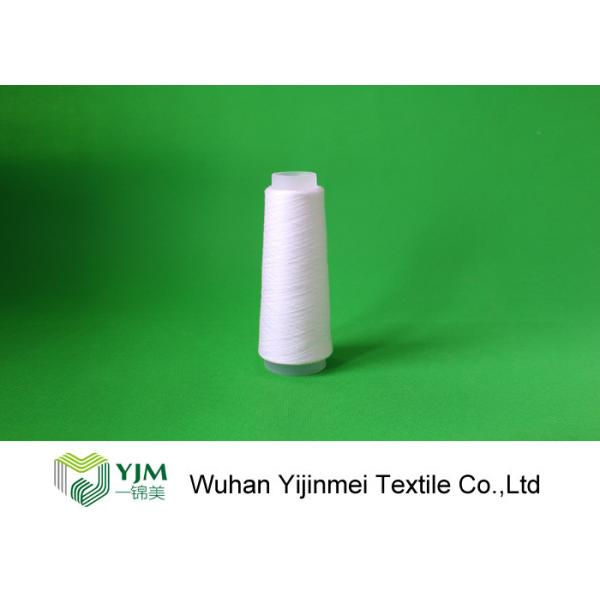 3/60S Raw White Yarn Thread / Virgin 100% Polyester Ring Spun Yarn On Plastic
