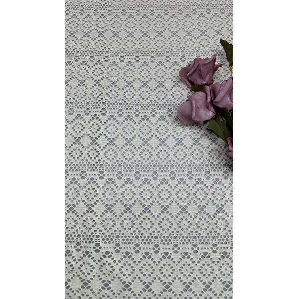 Cotton Embrroidered Fabric Knitted Hollow-up Luxury For New Collection Gowns