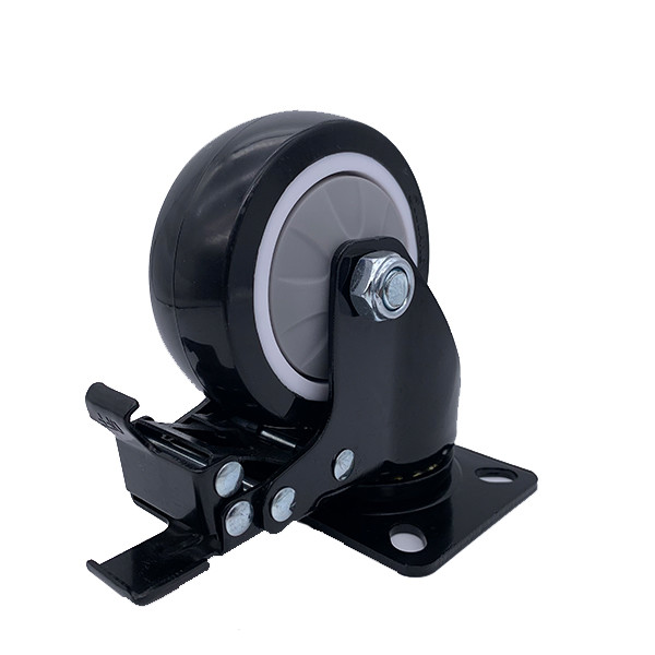 Buy 8'' Heavy Duty PU Caster with Total Lock Brake at wholesale prices