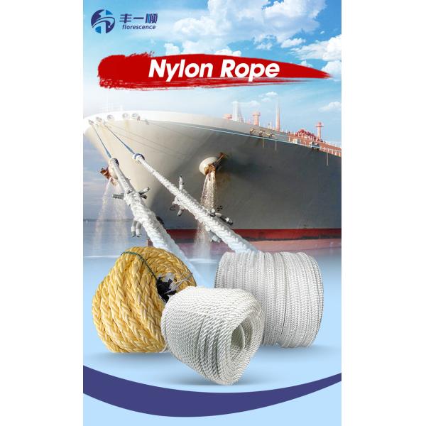 8-Strand Nylon Marine Mooring Rope 48mm-96mm 220m High Strength