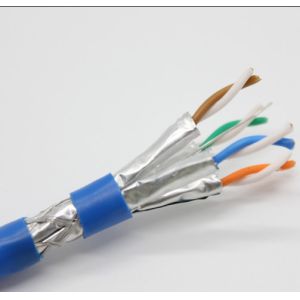500MHz SFTP Double Shielded Pure Copper Cat6A LAN Cable