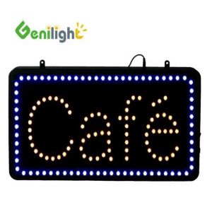 Quality Genilight Indoor 22*13inch LED Cafe Open Sign with Power Saving and SDK Function for sale