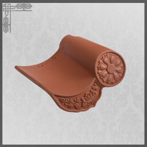 Villa Roofing Material 10mm Spanish Clay Roof Tiles Red Terracotta