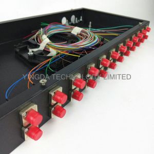 Pre-assembly 24 Port 24 Fibers FC ODF Patch Panel 1U Rack Cabinet Enclosure