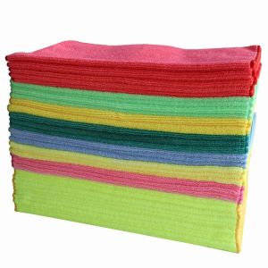 Quick Dry Reusable 40x40cm Microfiber Polishing Towels Cloth Anti Static