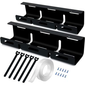 Under Desk Cable Management Tray 43*10*10cm Non-folding Rack Organizer for Wire